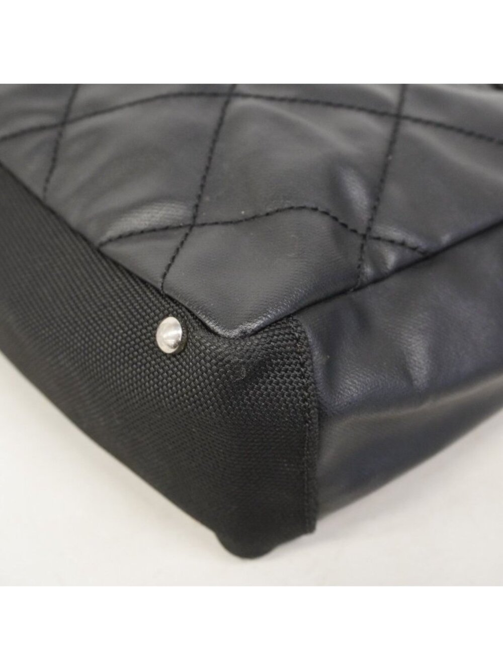 Chanel Tote Paris Biarritz Canvas Black Silver - Picture 6 of 10